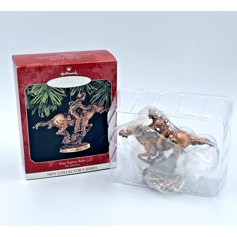 1998 Pony Express Rider #1 in Series The‎ Old West Hallmark Keepsake Ornament - Picture 9 of 13
